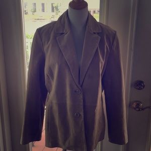 Siena Suede Leather Tan Blazer Jacket